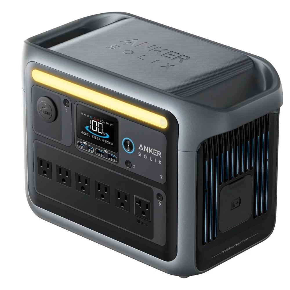 Anker SOLIX C1000X Portable Power Station 1800W Solar Generator 1056Wh Refurbish