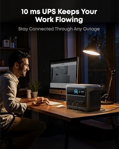 Anker SOLIX C1000 Gen 2 Portable Power Station  2 000W  Peak 3 000W  Solar Generator  Full Charge in 49 Min  1 024Wh LiFePO4 Battery for Home Backup  Power Outages  and Camping  Optional Solar Panel 