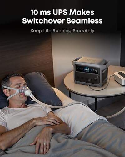 Anker SOLIX C1000 Gen 2 Portable Power Station  2 000W  Peak 3 000W  Solar Generator  Full Charge in 49 Min  1 024Wh LiFePO4 Battery for Home Backup  Power Outages  and Camping  Optional Solar Panel 