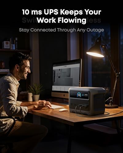 Anker SOLIX C1000 Gen 2 Portable Power Station  2 000W  Peak 3 000W  Solar Generator  Full Charge in 49 Min  1 024Wh LiFePO4 Battery for Home Backup  Power Outages  and Camping  Optional Solar Panel 