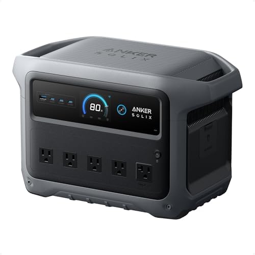 Anker SOLIX C1000 Gen 2 Portable Power Station with 400W Solar Panel  2 000W  Peak 3 000W  Solar Generator  Full Charge in 49 Min  1 024Wh LiFePO4 Battery for Home Backup  Power Outages  and Camping