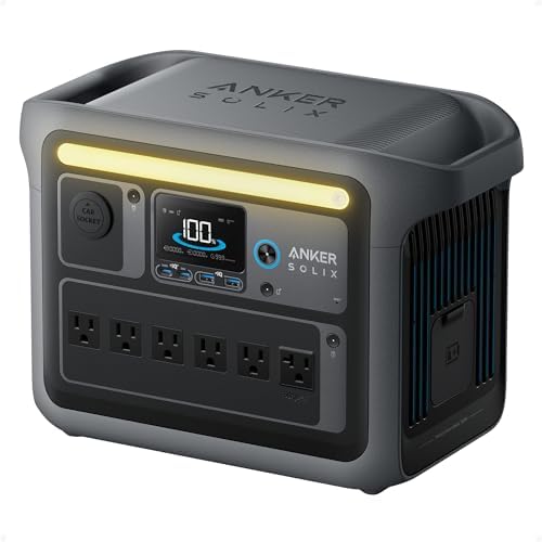 Anker SOLIX C1000 Portable Power Station and BP1000 Expansion Battery  1800W Solar Generator  Full Charge in 58 Min  2112Wh LiFePO4 Battery for Outdoor Camping and Home Backup  Optional Solar Panel