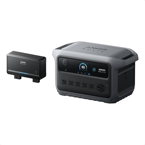 Anker SOLIX C2000 Gen 2 Portable Power Station with 400W Solar Panel  2 400W  Peak 4 000W  Solar Generator  Full Charge in 58 Min  2048wh LiFePO4 Battery for Home Backup  Power Outages  and Camping