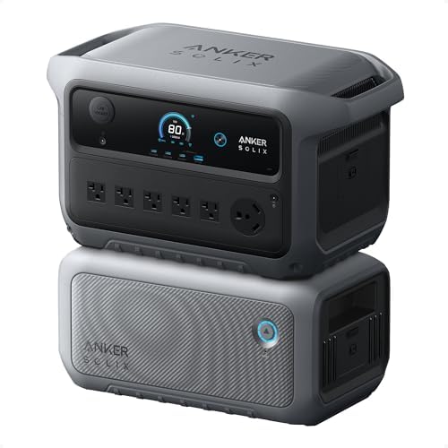 Anker SOLIX C2000 Gen 2 Portable Power Station with 400W Solar Panel  2 400W  Peak 4 000W  Solar Generator  Full Charge in 58 Min  2048wh LiFePO4 Battery for Home Backup  Power Outages  and Camping