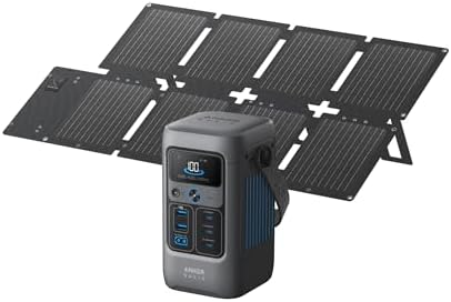 Anker SOLIX C300 DC Power Bank Station and 60W Solar Panel  288Wh Portable Power Station  LiFePO4 Battery  300W Solar Generator  for Outdoor  Camping  Traveling  and Emergencies