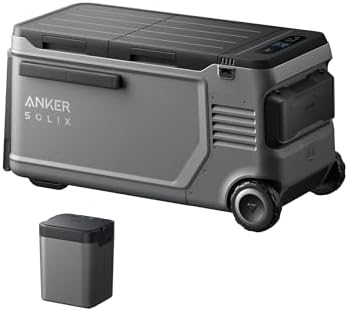 Anker SOLIX EverFrost 2 - Refrigerador de coche de 23 litros, refrigerador eléctrico con batería de 288 Wh, alimentado por CA/CC o solar, para campamento al aire libre, viajes y pesca, cabe en camiones