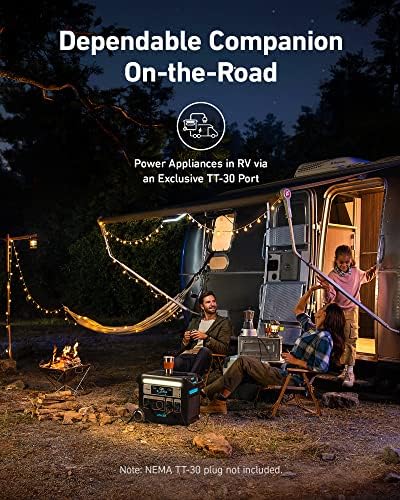 Anker SOLIX F2000 Solar Generator  2048Wh Portable Power Station with LiFePO4 Batteries and 2  200W Solar Panel  GaNPrime Technology  4 AC Outlets Up to 2400W for Home  Power Outages  Camping  and RVs