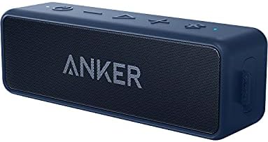 Anker Soundcore 2 Portable Bluetooth Speaker with Stereo Sound  Bluetooth 5  Bassup  IPX7 Waterproof  24 Hour Playtime  Wireless  Speaker for Home  Outdoors  Travel