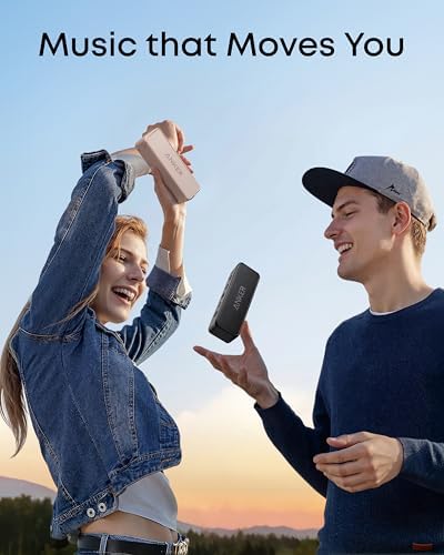 Anker Soundcore 2 Portable Bluetooth Speaker with Stereo Sound  Bluetooth 5  Bassup  IPX7 Waterproof  24 Hour Playtime  Wireless  Speaker for Home  Outdoors  Travel