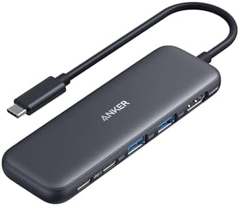 Anker USB C Hub  5 in 1 USBC to HDMI Splitter with 4K Display  1 x Powered USB C 5Gbps & 2 Powered USB A 3 0 5Gbps Data Ports for MacBook Pro  MacBook Air  Dell and More