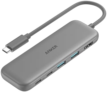 Anker USB C Hub  5 in 1 USBC to HDMI Splitter with 4K Display  1 x Powered USB C 5Gbps & 2 Powered USB A 3 0 5Gbps Data Ports for MacBook Pro  MacBook Air  Dell and More