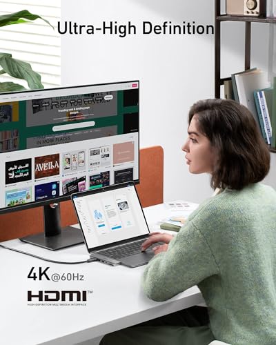 Anker USB C Hub for MacBook  7 in 2 with 4K HDMI  Compatible with Thunderbolt 4  1 Type C and 2 USB A Data Ports for MacBookPro 13 Inch  MacBookAir M1 / M2  and More