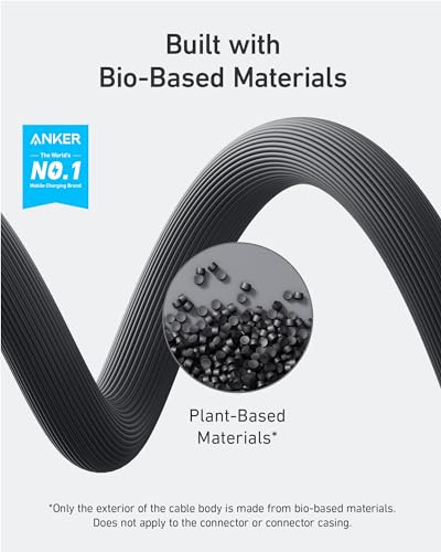Anker USB C to Lightning Cable 6FT   MFi Certified  Bio Based Charging Cord  for iPhone 14 Series and More USB 2 0  Black 