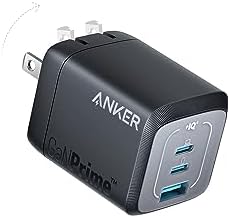 Anker USB Charger Block 67W GaN Wall Charger 3 Port Compact Fast Charging Phone Charger For MacBook Pro/Air  Pixelbook  iPad Pro  iPhone 17/16/Pro  Galaxy S23/S22  Note20  Pixel  Apple Watch  and More