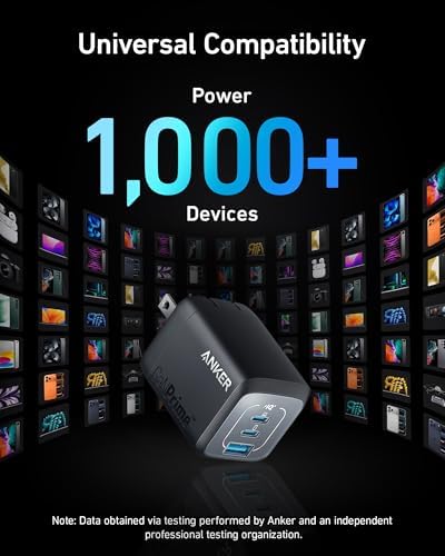 Anker USB Charger Block 67W GaN Wall Charger 3 Port Compact Fast Charging Phone Charger For MacBook Pro/Air  Pixelbook  iPad Pro  iPhone 17/16/Pro  Galaxy S23/S22  Note20  Pixel  Apple Watch  and More