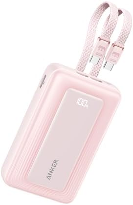 Anker Zolo Power Bank  2025 Upgraded Version   45W Max Fast Charging  20 000mAh Battery Pack  Dual Built in USB C Cables  USB C&A Port  for iPhone 17/16 Series  Galaxy  MacBook  and More