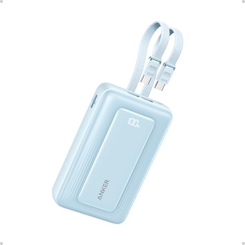 Anker Zolo Power Bank  2025 Upgraded Version   45W Max Fast Charging  20 000mAh Battery Pack  Dual Built in USB C Cables  USB C&A Port  for iPhone 17/16 Series  Galaxy  MacBook  and More