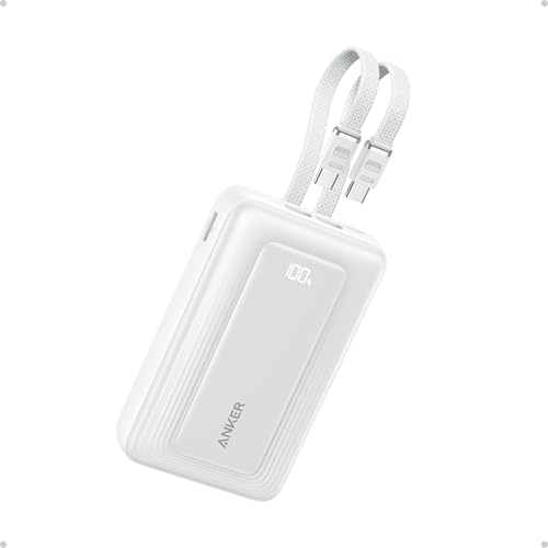 Anker Zolo Power Bank  2025 Upgraded Version   45W Max Fast Charging  20 000mAh Battery Pack  Dual Built in USB C Cables  USB C&A Port  for iPhone 17/16 Series  Galaxy  MacBook  and More