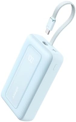 Anker Zolo Power Bank  2025 Upgraded Version   20 000mAh 30W High Speed Portable Charger with Built in USB C Cable  Battery Pack for iPhone 17/16 / 15 Series  Galaxy  and More