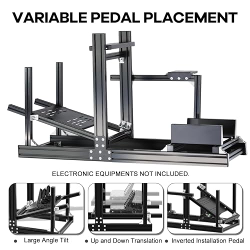 Anman GT/F1 Sim Racing Cockpit 8040 Aluminium Profile Racing Stand  Adjustable Cockpit Modular Design Supports DIY Assembly  Fit for Logitech GPRO  for Fanatec CSLDD Direct Drive Steering Wheel