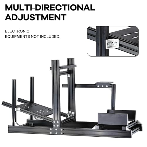 Anman GT/F1 Sim Racing Cockpit 8040 Aluminium Profile Racing Stand  Adjustable Cockpit Modular Design Supports DIY Assembly  Fit for Logitech GPRO  for Fanatec CSLDD Direct Drive Steering Wheel
