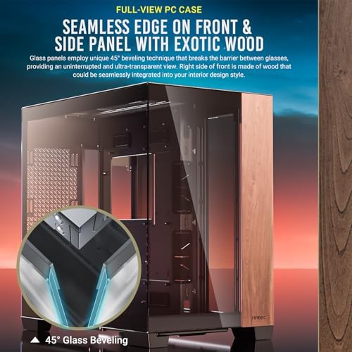 Antec C8 Wood  Fans not Included  Wooden Front Panel  Dual Chamber Layout  Type C  360mm Radiator Support  Seamless TG Front & Side Panels  RTX 40 Compatible  Full Tower E ATX PC Case