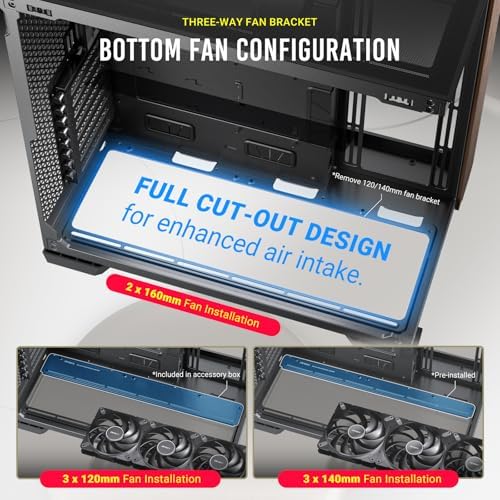 Antec C8 Wood  Fans not Included  Wooden Front Panel  Dual Chamber Layout  Type C  360mm Radiator Support  Seamless TG Front & Side Panels  RTX 40 Compatible  Full Tower E ATX PC Case