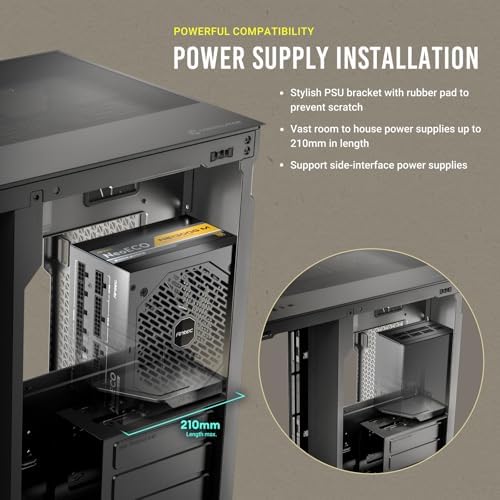 Antec C8 Wood  Fans not Included  Wooden Front Panel  Dual Chamber Layout  Type C  360mm Radiator Support  Seamless TG Front & Side Panels  RTX 40 Compatible  Full Tower E ATX PC Case