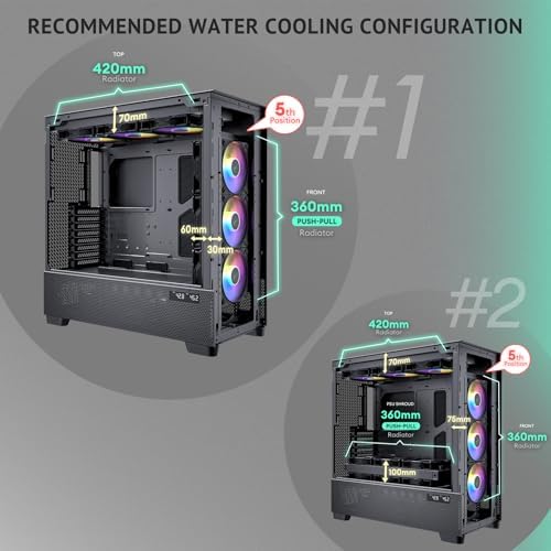 Antec Flux Pro  6 x PWM Fans Included  High Airflow Front Panel with Walnut Wood  iShift PSU 90  Mount  USB3 0 x 2  Type C  420mm Radiator Support  Temp  Display  Full Tower E ATX PC Case