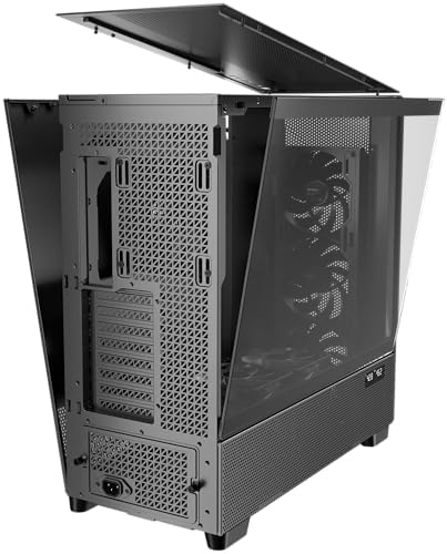 Antec Flux Pro  6 x PWM Fans Included  High Airflow Front Panel with Walnut Wood  iShift PSU 90  Mount  USB3 0 x 2  Type C  420mm Radiator Support  Temp  Display  Full Tower E ATX PC Case