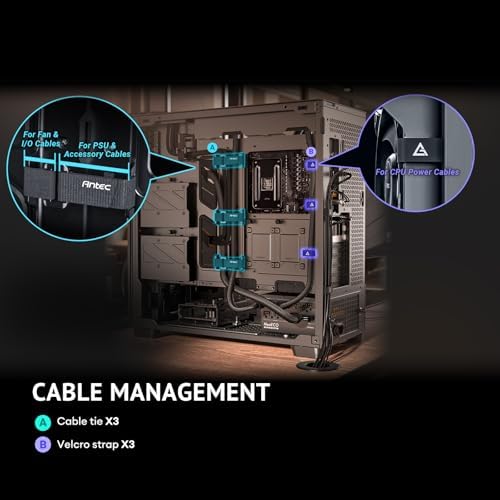 Antec Flux Pro  6 x PWM Fans Included  High Airflow Front Panel with Walnut Wood  iShift PSU 90  Mount  USB3 0 x 2  Type C  420mm Radiator Support  Temp  Display  Full Tower E ATX PC Case