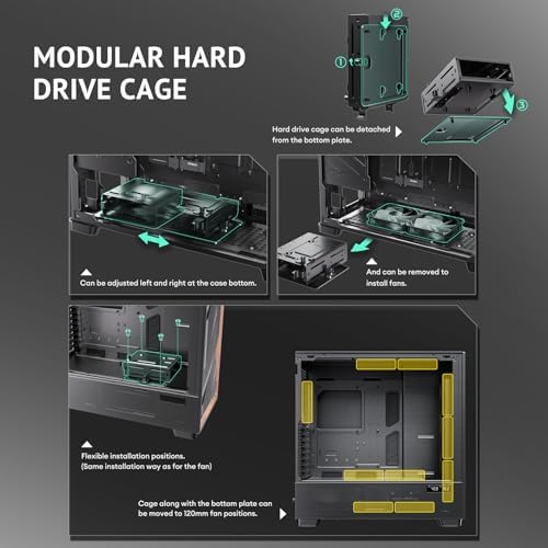 Antec Flux Pro  6 x PWM Fans Included  High Airflow Front Panel with Walnut Wood  iShift PSU 90  Mount  USB3 0 x 2  Type C  420mm Radiator Support  Temp  Display  Full Tower E ATX PC Case