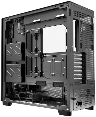 Antec Flux Pro  6 x PWM Fans Included  High Airflow Front Panel with Walnut Wood  iShift PSU 90  Mount  USB3 0 x 2  Type C  420mm Radiator Support  Temp  Display  Full Tower E ATX PC Case