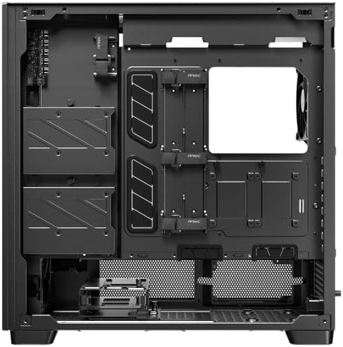 Antec Flux Pro  6 x PWM Fans Included  High Airflow Front Panel with Walnut Wood  iShift PSU 90  Mount  USB3 0 x 2  Type C  420mm Radiator Support  Temp  Display  Full Tower E ATX PC Case