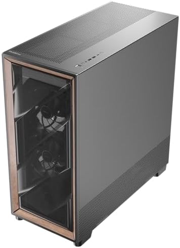 Antec Flux Pro  6 x PWM Fans Included  High Airflow Front Panel with Walnut Wood  iShift PSU 90  Mount  USB3 0 x 2  Type C  420mm Radiator Support  Temp  Display  Full Tower E ATX PC Case