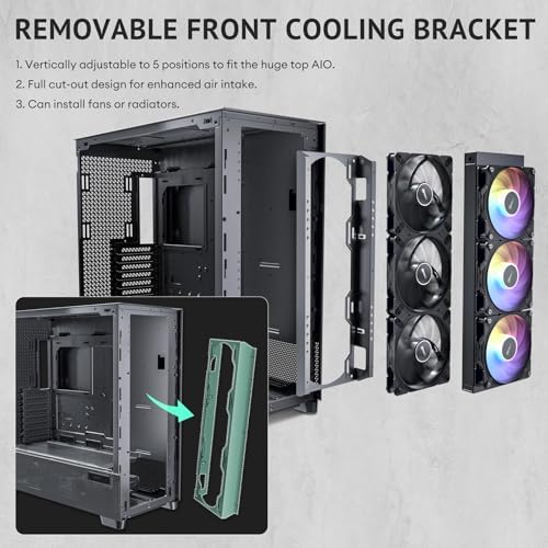 Antec Flux Pro  6 x PWM Fans Included  High Airflow Front Panel with Walnut Wood  iShift PSU 90  Mount  USB3 0 x 2  Type C  420mm Radiator Support  Temp  Display  Full Tower E ATX PC Case