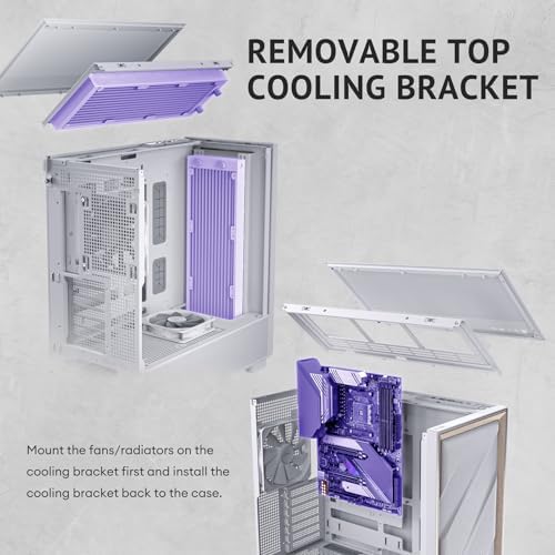 Antec Flux Wood White  5 x PWM Fans Included  High Airflow Front Panel with Birch Wood  Type C  420mm Radiator & Back Connect Motherboard Support  Up to 9 Fans Simultaneously  Mid Tower E ATX PC Case