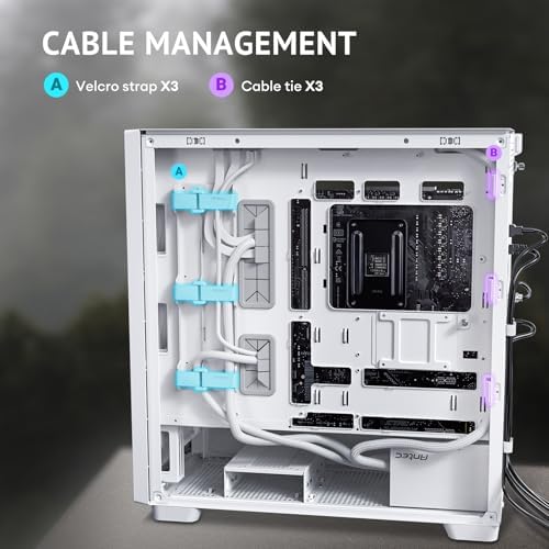 Antec Flux Wood White  5 x PWM Fans Included  High Airflow Front Panel with Birch Wood  Type C  420mm Radiator & Back Connect Motherboard Support  Up to 9 Fans Simultaneously  Mid Tower E ATX PC Case