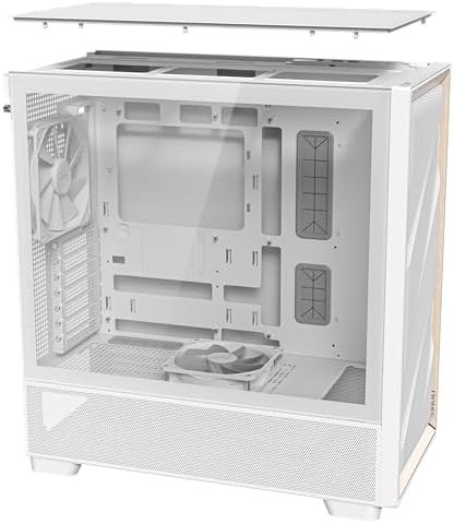 Antec Flux Wood White  5 x PWM Fans Included  High Airflow Front Panel with Birch Wood  Type C  420mm Radiator & Back Connect Motherboard Support  Up to 9 Fans Simultaneously  Mid Tower E ATX PC Case