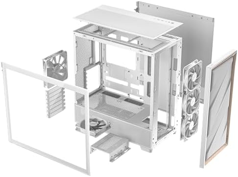 Antec Flux Wood White  5 x PWM Fans Included  High Airflow Front Panel with Birch Wood  Type C  420mm Radiator & Back Connect Motherboard Support  Up to 9 Fans Simultaneously  Mid Tower E ATX PC Case