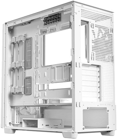 Antec Flux Wood White  5 x PWM Fans Included  High Airflow Front Panel with Birch Wood  Type C  420mm Radiator & Back Connect Motherboard Support  Up to 9 Fans Simultaneously  Mid Tower E ATX PC Case