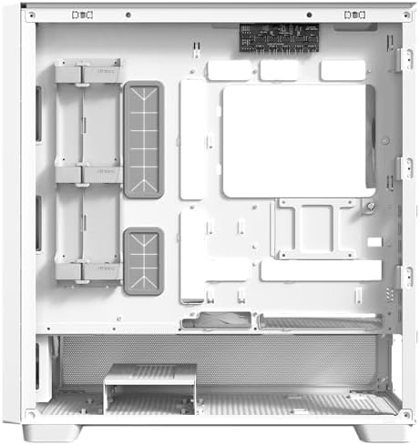 Antec Flux Wood White  5 x PWM Fans Included  High Airflow Front Panel with Birch Wood  Type C  420mm Radiator & Back Connect Motherboard Support  Up to 9 Fans Simultaneously  Mid Tower E ATX PC Case