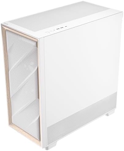 Antec Flux Wood White  5 x PWM Fans Included  High Airflow Front Panel with Birch Wood  Type C  420mm Radiator & Back Connect Motherboard Support  Up to 9 Fans Simultaneously  Mid Tower E ATX PC Case