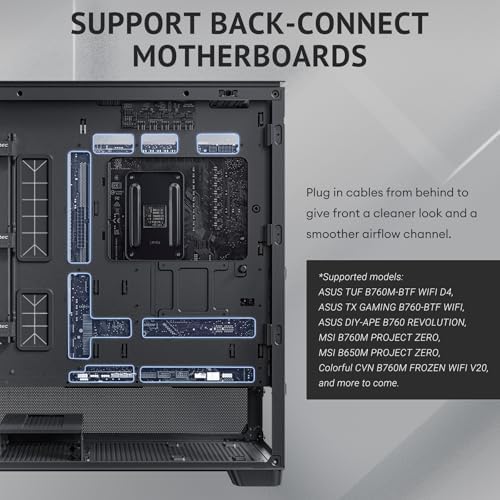 Antec Flux Wood  5 x PWM Fans Included  High Airflow Front Panel with Walnut Wood  Type C  420mm Radiator & Back Connect Motherboard Support  Up to 9 Fans Simultaneously  Mid Tower E ATX PC Case
