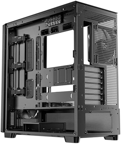 Antec Flux Wood  5 x PWM Fans Included  High Airflow Front Panel with Walnut Wood  Type C  420mm Radiator & Back Connect Motherboard Support  Up to 9 Fans Simultaneously  Mid Tower E ATX PC Case
