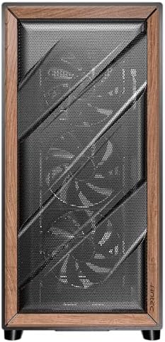 Antec Flux Wood  5 x PWM Fans Included  High Airflow Front Panel with Walnut Wood  Type C  420mm Radiator & Back Connect Motherboard Support  Up to 9 Fans Simultaneously  Mid Tower E ATX PC Case