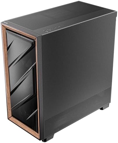 Antec Flux Wood  5 x PWM Fans Included  High Airflow Front Panel with Walnut Wood  Type C  420mm Radiator & Back Connect Motherboard Support  Up to 9 Fans Simultaneously  Mid Tower E ATX PC Case