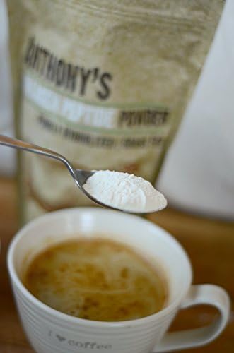 Anthonys Collagen Peptide Powder  1 lb  Pure Hydrolyzed  Gluten Free  Keto and Paleo Friendly  Grass Fed  Unflavored  Non GMO