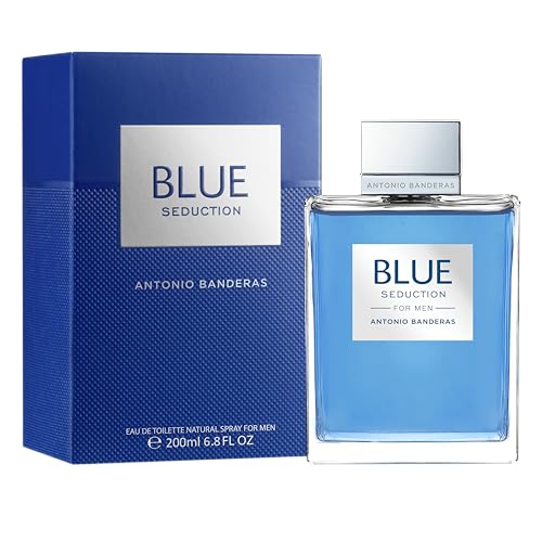 Antonio Banderas Perfumes   Blue Seduction   Eau de toilette for Men   Long Lasting   Fresh and Casual Fragance   Ideal for Day Wear   6 7 Fl  Oz