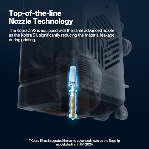 Anycubic Kobra 3 V2 3D Printer Only  New Upgrade AI Cameras Improved Auto Leveling Max 600mm/s Print Speed Details Better  Multicolor 3D Printing Need with Additional ACE Pro 10 0 x 10 0 x 10 2